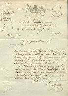 LAC De BRUXELLES Le 20 Ventôse AN 7 (10 Mars 1799) à En-tête Imprimé Du GENRAL De DIVISION BEGUINOT (1757-1808) Commanda - 1794-1814 (Franse Tijd)