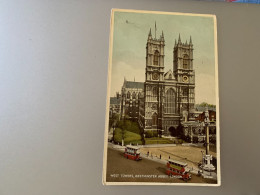 WEST TOWERS WESTMINSTER ABBEY LONDON ENGLAND ANGLETERRE CPSM FORMAT CPA 1938 - Westminster Abbey