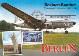 GOOD USA Maxicard 1998 - Aviation / Berlin Airlift - Cartoline Maximum