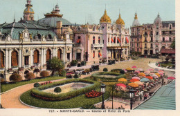 MONTE CARLO, CASINO ET HOTEL DE PARIS, AUTOMOBILES, BELLE ANIMATION COULEUR REF 8748 PAR - Monte-Carlo