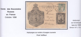 France Entier Enveloppe Commémorative Sage 5c SAG D10 A .. Repiquage Tsar .. - Overprinted Covers (before 1995)