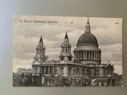 LONDON ST. PAUL'S CATHEDRAL VALENTINE'S SERIES ENGLAND ANGLETERRE CPA 1908 - St. Paul's Cathedral