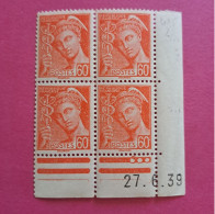 N°415 Mercure - République Française 60c - 27.6.39 Neuf ** - 1930-1939