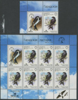 Belarus:Unused Sheet And Stamps Bird Swallow, Delichon Urbica, 2004, MNH - Golondrinas