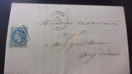 HAUTE LOIRE PUY DE DOME BRIOUDE CONVOYEUR STATION 41 DE NIMES A CLERMONT / LETTRE BRASSAGET 63 1870 HOUILES COKES 1053 C - Poste Ferroviaire