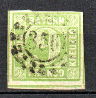 Col33 Allemagne Anciens états Bavière N° 6 Oblitéré Cote : 20,00€ - Used