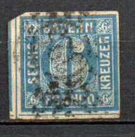 Col33 Allemagne Anciens états Bavière N° 11 Oblitéré Cote : 15,00€ - Gebraucht