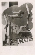 Real Photo Gymnastes Akros Photo Heritier 164 Rue Garibaldi Lyon Dos Non Carte Postale - Gimnasia