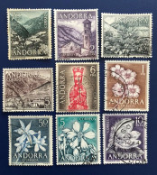 Spanish Andorra 1963 - 66, Various Types - Usati