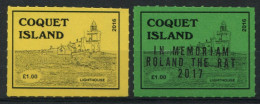 2016/17 GB Coquet Island X 2 £1 Lighthouse Stamps (Roland The Rat!)  - Cinderellas