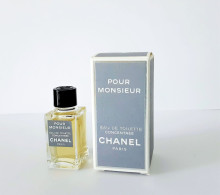 Miniatures De Parfum    POUR  MONSIEUR  De  CHANEL   EDT  Concentrée  4  Ml   + Boite - Miniatures Hommes (avec Boite)