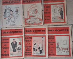 REVUES AUX ECOUTES Du MONDE  1947 1954 Lot De  6n°s à 6e CHACUN  Humour  Grinçant Et Curieux Du GLAOUI à MENDES FRANCE - Humour