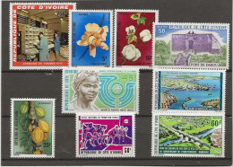 COTE D'IVOIRE - N° 386 A 394 NEUF INFIME CHARNIERE -  ANNEE 1975 - Côte D'Ivoire (1960-...)