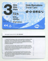 Hola Barcelona Travel Card (2022). 3 Dies Dias Days Jours Tage. 72h. Single Person. Airport Fee Included - Europe