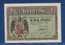 SPAIN - P.108a – 1 PESETA 30.04.1938 UNC-, S/n C2894948 - 1-2 Pesetas