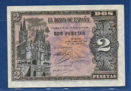 SPAIN - P.109a – 2 PESETAS 1938 UNC-, S/n N0522106 - 1-2 Pesetas