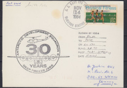 USA  Antarctic Development Squadron VXE-6 Flight "30 Years"  From McMurdo To South Pole  11 NOV 1984  (58838) - Vols Polaires