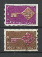 FRANCE 1980 Michel 1621- 1622 O Europa CEPT Key Schlüssel - 1968