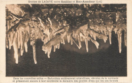 GROTTES DE LACAVE Entre SOUILLAC ET ROC AMADOUR - DANS LES NOUVELLES SALLES - STALACTITES ENTIEREMENT CRISTALLINES... - Lacave