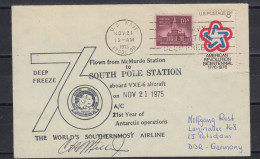 USA  Antarctic Development Squadron VXE-6 Flight  From McMurdo To South Pole  21 NOV 1975 (58842) - Voli Polari