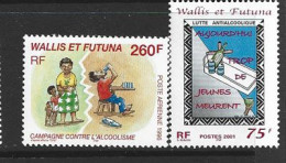 Lutte Contre L'alcoolisme Aux îles Wallis & Futuna (Océan Pacifique)  2 Timbres Neufs ** - Drugs