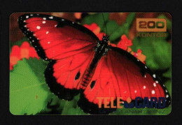 Turkıye Tele Card 200 Units Sample Prepaid Card Butterfly Themed - Collections