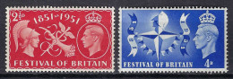 GRANDE BRETAGNE Ca.1951:  Les  ZNr. 249-250, Neufs** - Unused Stamps