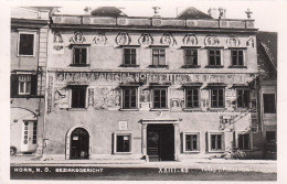 HORN - Bezirksgericht, Künstlerische Fasade, Fotokarte (Kleinformat) Gel.1964 - Horn