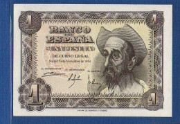 SPAIN - P.139a – 1 Peseta 1951 UNC, S/n C6825496 - 1-2 Peseten