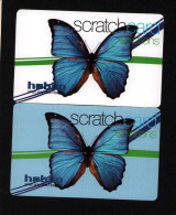 2 Pcs Different Hobim Sample Card  Butterfly Themed - Collections