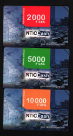 3 Pcs Different Benin NTIC Cash Prepaid Phone Card Unused - Collections