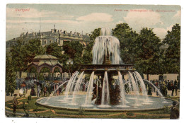 Allemagne--STUTTGART--1907--Partie Am Schlossplatz Mit Musikpavillon (très Animée) ..colorisée..timbre...cachet - Stuttgart