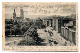 Allemagne--STUTTGART--1904 -- Koenigstrasse ( Animée ,tramway) .....carte Précurseur,,timbre...cachet TUTTLINGEN - Stuttgart