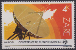 1983 Zaire, ** Mi:CD 823, Sn:CD 1122, Yt:CD 1139, Nairobi ITU Conference - Gebraucht