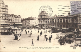 BRUXELLES - La Place Rogier Et La Gare Du Nord. CPA Ayant Circulé -- - Marktpleinen, Pleinen