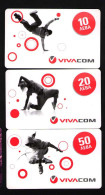 3 Pcs Different Vivacom Prepaid  Phone Card Unused - Collections