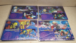 1996 Ferrero - Kinder Surprise -Ferraerospace Crew - Puzzles - Complete Set + 4 BPZ's - Monoblocs