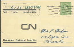 CANADA ENTIER A 2c DE TORONTO EN 1962 LETTRE COVER - 1953-.... Reign Of Elizabeth II