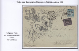 France Entier Enveloppe Commémorative Sage 15 Repiquage Tsar / Tsarine .. Pour L'Allemagne - Buste Ristampe (ante 1955)