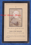 Faire Part De Décés - Senor Juan BALLEN , Officier Militaire Décédé à LIMA , Péru - 1896 - Pérou - Documents