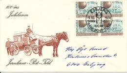 Denmark Cover Esbjerg 9-10-1974 100 Years Anniversary RAILWAY - POST - CUSTOMS Nice Postmark And Cachet - Lettres & Documents