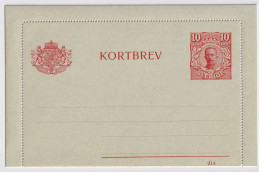 SUÈDE / SWEDEN - 1914 - Letter-Card Mi.K13 10ö Red (d.914) Unused - Very Fine - Interi Postali