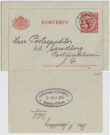 SUÈDE / SWEDEN - 1915 - Letter-Card Mi.K13 10ö Red (d.514) Used ESLÖF To Stockholm, Southern (Södra) District - Interi Postali