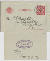 SUÈDE / SWEDEN - 1915 - Letter-Card Mi.K13 10ö Red (d.514) Used ESLÖF To Stockholm, Southern (Södra) District - Ganzsachen