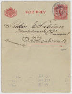 SUÈDE / SWEDEN - 1915 - Letter-Card Mi.K13 10ö Red (d.814) Used STOCKHOLM To Copenhagen,Denmark - Entiers Postaux