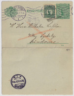 SUÈDE / SWEDEN - 1916 - Letter-Card Mi.K11 5ö Green (d.314) Uprated Facit 79 Used "GÖTEBORG"  To LINDOME - Enteros Postales