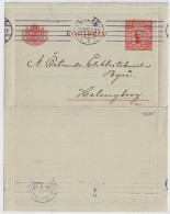 SUÈDE / SWEDEN - 1916 - Letter-Card Mi.K13 10ö Red (d.1015) Used MALMÖ To HELSINGBORG - Entiers Postaux