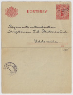 SUÈDE / SWEDEN - 1917 - Letter-Card Mi.K13 10ö Red (d.1016) Used BORÅS To UDDEVALLA - Very Fine - Postwaardestukken