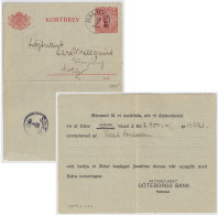 SUÈDE / SWEDEN - 1917 - Letter-Card Mi.K13 10ö Red (d.1114) Used HALMSTAD To SVEG - Reprinted- Very Fine - Ganzsachen