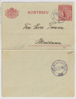 SUÈDE / SWEDEN - 1918 - Letter-Card Mi.K14 12ö Red (d.818) Used ÄNGELSBERG To SKULSTUNA - Enteros Postales